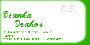 bianka drahos business card